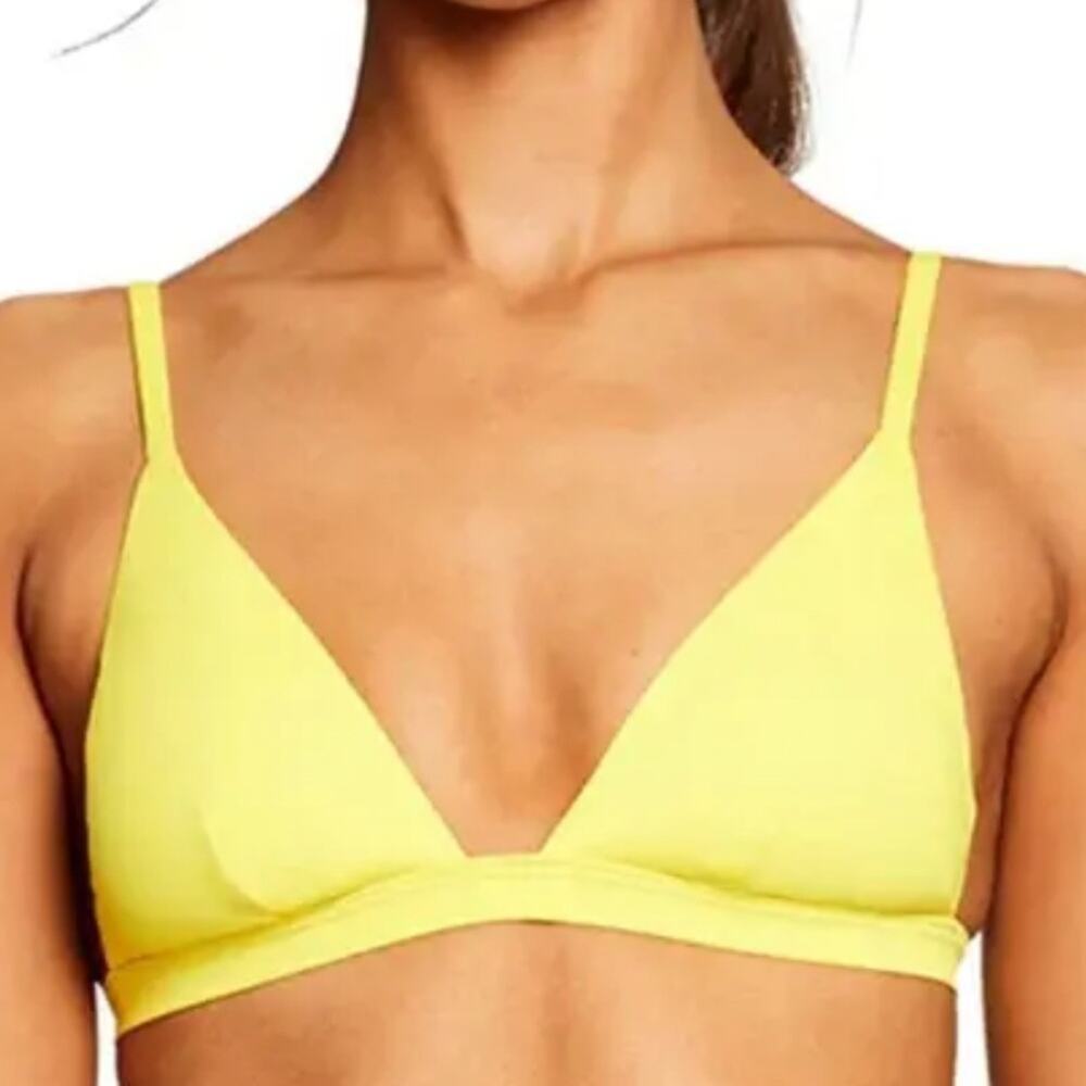 Yellow Triangle Bralette Swim Top